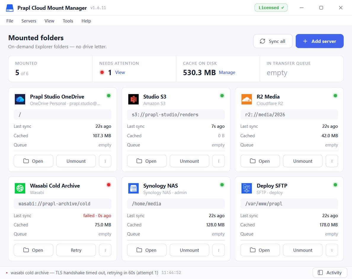 mount cloud storage as a local storage