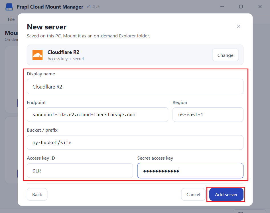 Mount Cloudflare R2 as Windows Drive