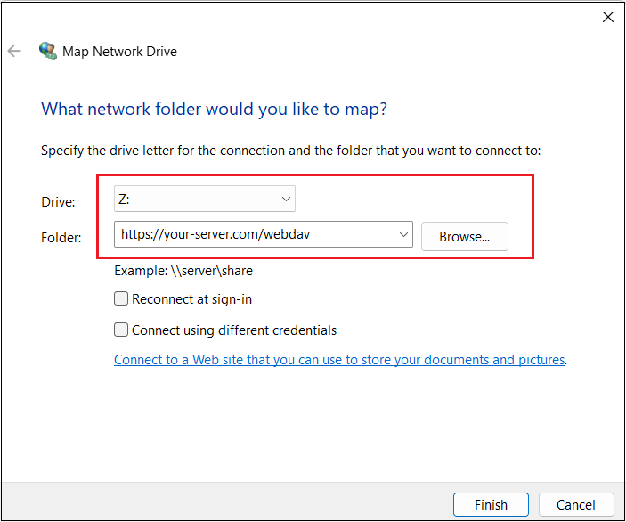 Mount WebDAV as a local drive