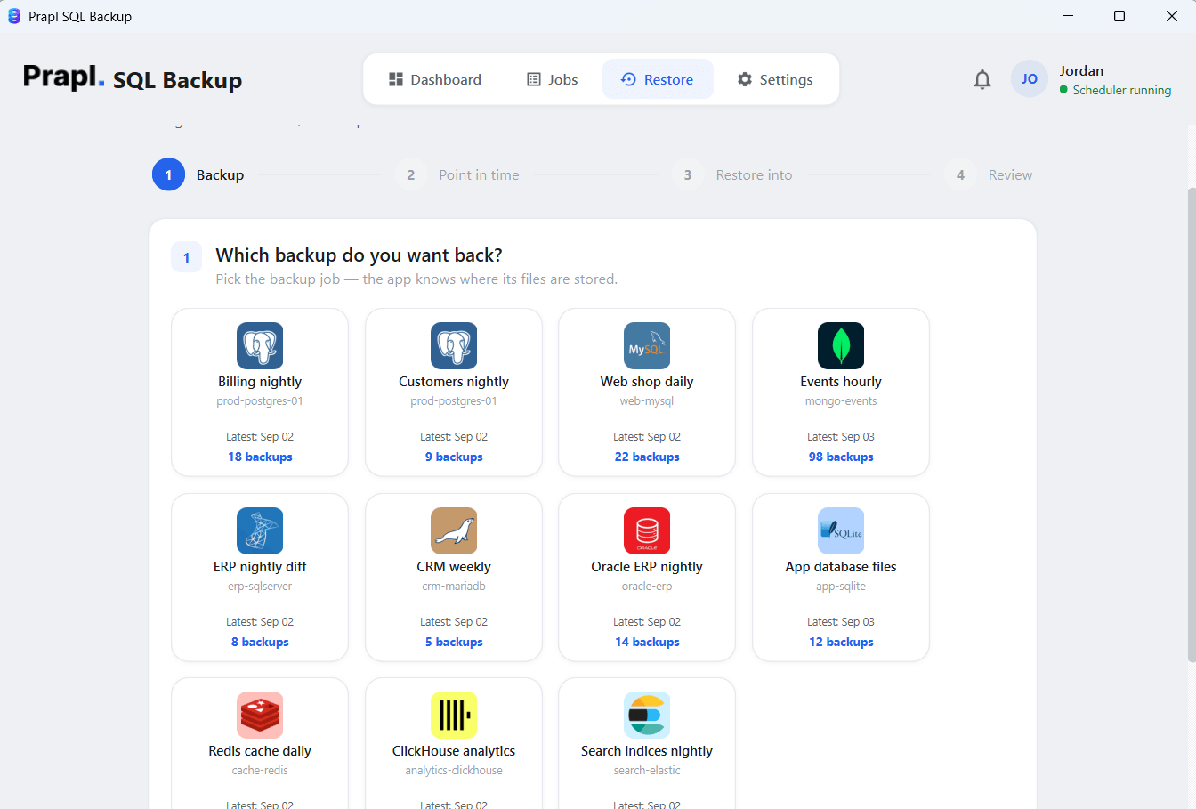 restore postgresql database backup