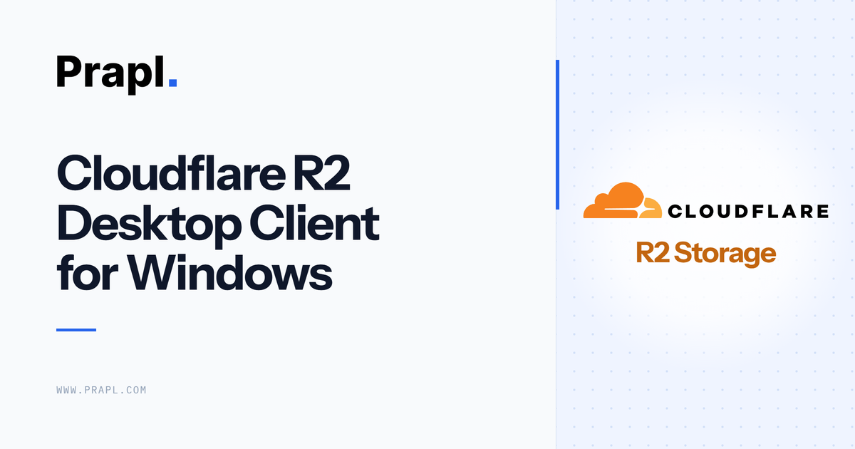Cloudflare R2 Desktop Client for Windows
