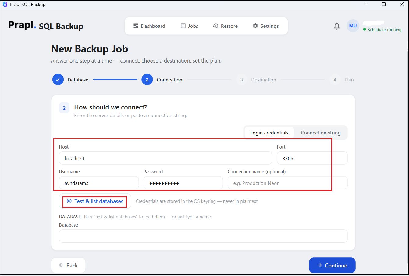 backup mysql database automatically