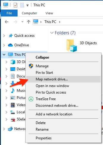 mount sftp as a local drive windows