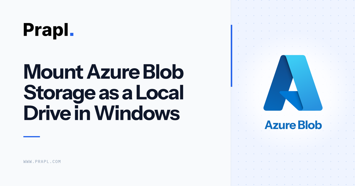 mount Azure Blob Storage in file explorer